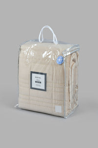 Redtag-Beige-Velvet-3-Piece-Quilt-With-Zig-Zag
(Double-Size)-Category:Quilts,-Colour:Beige,-Filter:Home-Bedroom,-HMW-BED-Quilts,-New-In,-New-In-HMW-BED,-Non-Sale,-S22C,-Section:Homewares-Home-Bedroom-