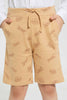 Redtag-Stone-Tiger-Print-Short-Active-Shorts-Boys-2 to 8 Years