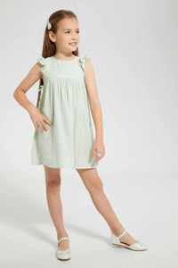 Redtag-Mint-Dobby-Basic-Dress-Dresses-Girls-2 to 8 Years