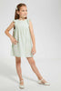 Redtag-Mint-Dobby-Basic-Dress-Dresses-Girls-2 to 8 Years