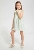 Redtag-Mint-Dobby-Basic-Dress-Dresses-Girls-2 to 8 Years