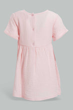 Load image into Gallery viewer, Redtag-Pink-Casual-Dress-With-Front-Bow-Dresses-Infant-Girls-3 to 24 Months
