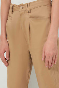 Redtag-Brown-Straight-Fit-Trouser-With-Button-Details-On-Side-Trousers-Women's-