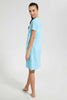 Redtag-Lt-Blue-Ruffled-Sleeve-NightShirt-Nightshirts-Senior-Girls-9 to 14 Years