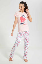 Load image into Gallery viewer, Redtag-Pink-Berry-Sweet-Pajama-Sets-Pyjama-Sets-Senior-Girls-9 to 14 Years
