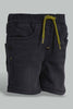 Redtag-Black-Wash-Knit-Denim-Short-Denim-Shorts-Infant-Boys-3 to 24 Months