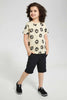 Redtag-Stone-Flock-Lion-Print-T-Shirt-Graphic-T-Shirts-Boys-2 to 8 Years