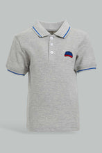 Load image into Gallery viewer, Redtag-Grey-Solid-Cap-Pique-Polo-Polo-Shirts-Infant-Boys-3 to 24 Months
