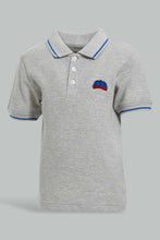 Load image into Gallery viewer, Redtag-Grey-Solid-Cap-Pique-Polo-Polo-Shirts-Infant-Boys-3 to 24 Months
