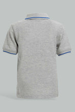 Load image into Gallery viewer, Redtag-Grey-Solid-Cap-Pique-Polo-Polo-Shirts-Infant-Boys-3 to 24 Months
