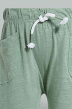 تنزيل الصورة على معرض الصور، Redtag-Green-And-White-Printed-Jungle-Theme-Short-2-Pack-Active-Shorts-Infant-Boys-3 to 24 Months
