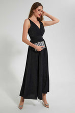 تنزيل الصورة على معرض الصور، Redtag-Black-Glittered-Dress-Dresses-Women&#39;s-
