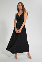 تنزيل الصورة على معرض الصور، Redtag-Black-Glittered-Dress-Dresses-Women&#39;s-
