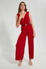 Redtag-Red-Sleeveless-Jumpsuit-Dresses-Women's-