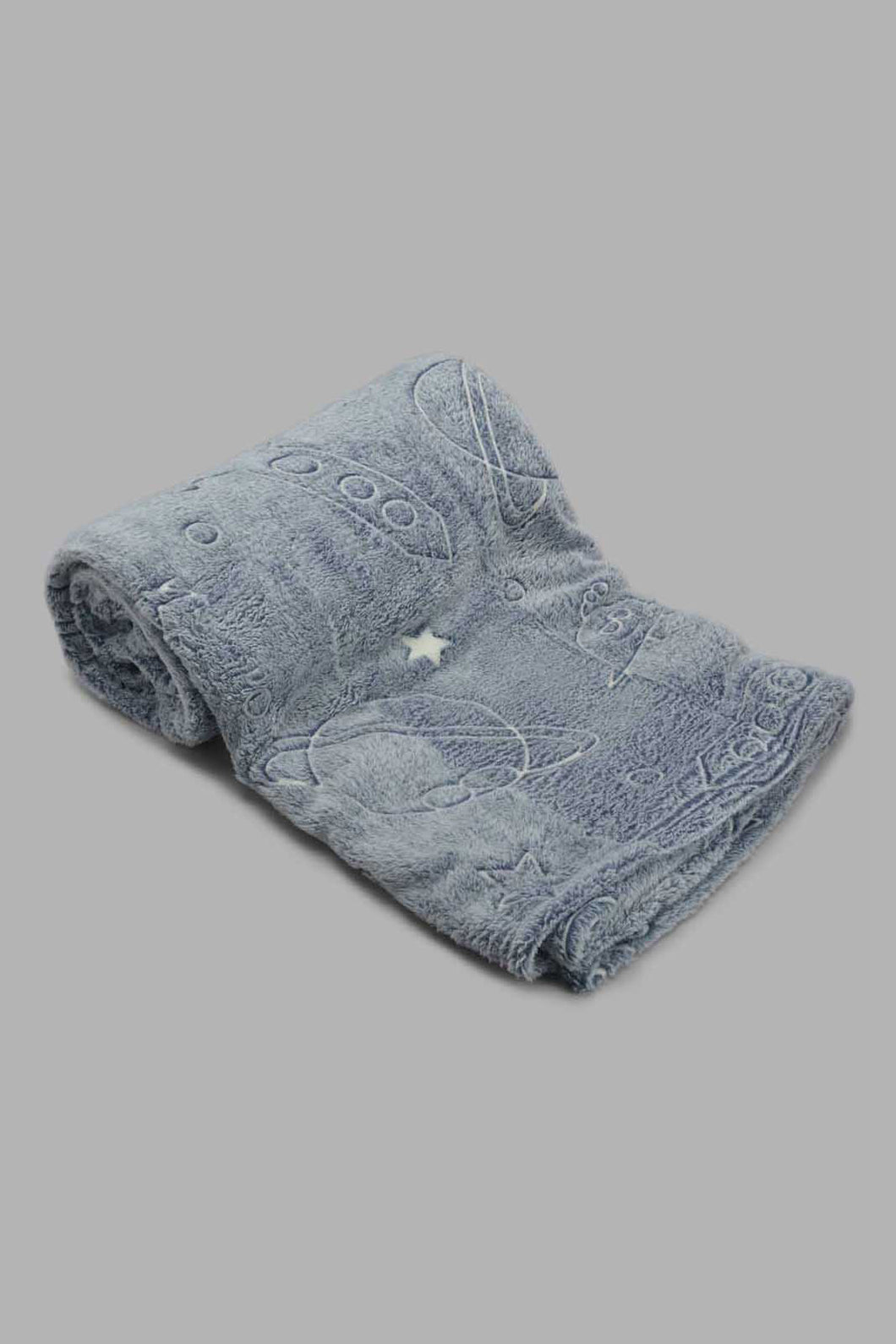 Redtag-Navy-Space-Glow-In-The-Dark-Kids-Blanket-Category:Blankets,-Colour:Navy,-Filter:Home-Bedroom,-HMW-BED-Blankets,-New-In,-New-In-HMW-BED,-Non-Sale,-S22C,-Section:Homewares-Home-Bedroom-