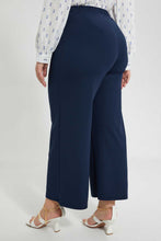 تنزيل الصورة على معرض الصور، Redtag-Navy-Buckle-Detail-Wide-Leg-Trouser-Culottes-Women&#39;s-
