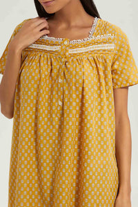 Redtag-Ivory-Printed-Nightgown-Nightgowns-Women's-