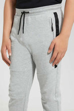 Load image into Gallery viewer, Redtag-Grey-Bsr-Heat-Seal-Zip-Active-Pant-Joggers-Senior-Boys-9 to 14 Years
