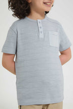 تنزيل الصورة على معرض الصور، Redtag-Blue-Pkt-Henley-Henley-T-Shirts-Boys-2 to 8 Years
