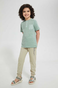 Redtag-Mint-Pkt-Henley-Henley-T-Shirts-Boys-2 to 8 Years
