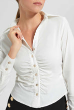 تنزيل الصورة على معرض الصور، Redtag-White-Collared-Longsleeve-Top-Long-Sleeve-Blouses-Women&#39;s-
