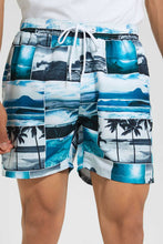 تنزيل الصورة على معرض الصور، Redtag-White-Photo-Print-Swim-Short-Swimwear--
