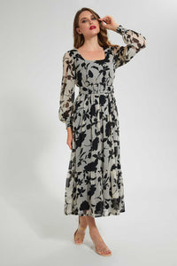 Redtag-Assorted-Squareneck-With-Self--Belt-Dress-Cropped-Tops-Women's-