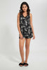 Redtag-Black-Printed-Short-Sleeve-Top-And-Short-Set-Cami-Sets-Women's-