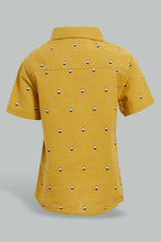 تنزيل الصورة على معرض الصور، Redtag-White-And-Mustard-Linen-2-Pack-Ss-Shirt-Casual-Shirts-Infant-Boys-3 to 24 Months
