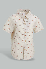 تنزيل الصورة على معرض الصور، Redtag-Navy-And-Beige-Linen-2-Pack-Ss-Shirt-Casual-Shirts-Infant-Boys-3 to 24 Months
