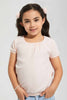 Redtag-Peach-Textured-Blouse-Blouses-Girls-2 to 8 Years