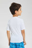 Redtag-White-Swm-Rash-Vest-Graphic-T-Shirts-Boys-2 to 8 Years
