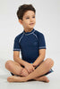 Redtag-Navy-Swm-Rash-Vest-Graphic-T-Shirts-Boys-2 to 8 Years