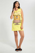 تنزيل الصورة على معرض الصور، Redtag-Yellow-Printed-NighT-Shirt-Nightshirts-Women's-
