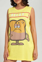 تنزيل الصورة على معرض الصور، Redtag-Yellow-Printed-NighT-Shirt-Nightshirts-Women's-
