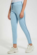 Load image into Gallery viewer, Redtag-Light-Blue-Plain-Pyjama-Bottom-With-Side-Piping-Pyjama-Bottoms-Women&#39;s-
