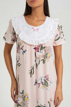 Load image into Gallery viewer, Redtag-Pink-Rayon-Printed-Nightgowns-Women&#39;s-
