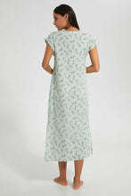 Load image into Gallery viewer, Redtag-Mint-Floral-Printed-Nightgown-Nightgowns-Women&#39;s-
