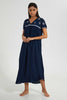 Redtag-Assorted-Plain-Nightgown-With-Embroidery-Nightgowns-Women's-