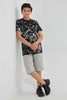 Redtag-Black-Marble-T-Shirt-Graphic-T-Shirts-Senior-Boys-9 to 14 Years