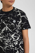 Load image into Gallery viewer, Redtag-Black-Marble-T-Shirt-Graphic-T-Shirts-Senior-Boys-9 to 14 Years
