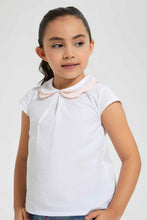 Load image into Gallery viewer, Redtag-White-Collared-Blouse-Blouses-Girls-2 to 8 Years
