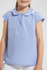 Redtag-Blue-Collared-Blouse-Blouses-Girls-2 to 8 Years