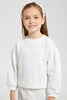 Redtag-Ivory-Textured-Knitted-Set-Sets-Girls-2 to 8 Years