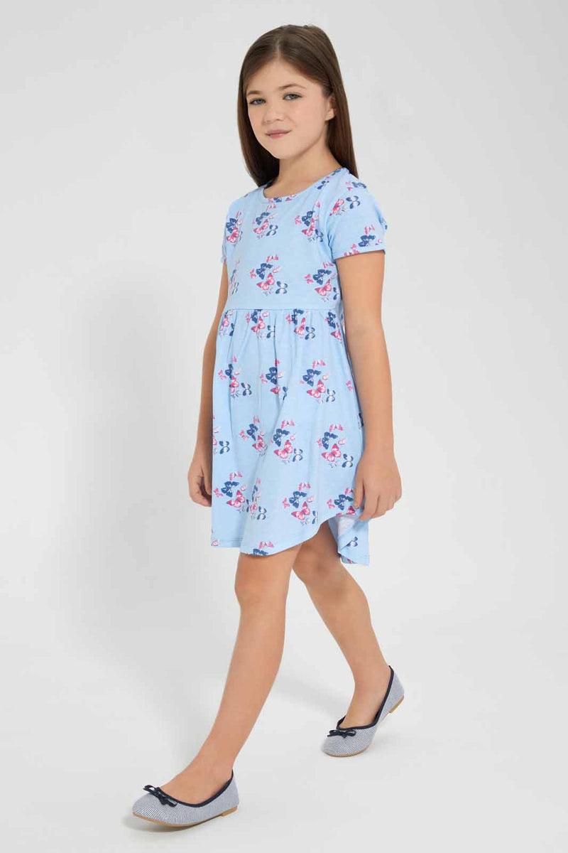 Redtag-Assorted-Knitted-2-Pack-Dress-Dresses-Girls-2 to 8 Years