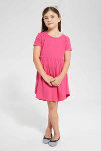 Redtag-Assorted-Knitted-2-Pack-Dress-Dresses-Girls-2 to 8 Years