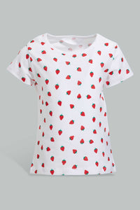 Redtag-Multi-Colour-2Pc-Pack-T-Shirt-Graphic-T-Shirts-Infant-Girls-3 to 24 Months