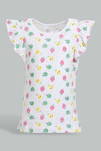 Load image into Gallery viewer, Redtag-Multi-Colour-2Pc-Pack-T-Shirt-Graphic-T-Shirts-Infant-Girls-3 to 24 Months
