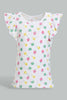 Redtag-Multi-Colour-2Pc-Pack-T-Shirt-Graphic-T-Shirts-Infant-Girls-3 to 24 Months