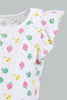 Redtag-Multi-Colour-2Pc-Pack-T-Shirt-Graphic-T-Shirts-Infant-Girls-3 to 24 Months